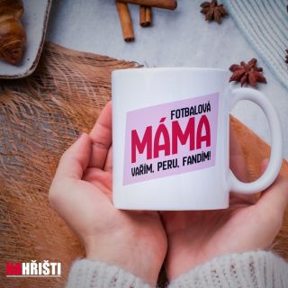 🎄⚽ Fotbalová máma – fandí srdcem ❤️ Tento hrneček je perfektní dárek pro každou maminku, která žije fotbalem svého dítěte....